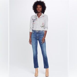 MOTHER Mid rise Dazzler ankle  Jeans Size 30 wash Pardon My French